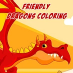 Friendly Dragons Coloring