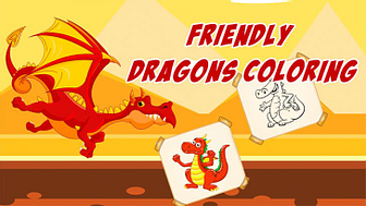 Friendly Dragons Coloring